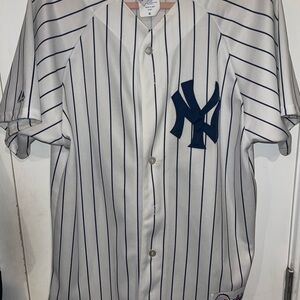 SORIANO #12 New York Yankees Men's Majestic Pinstripes Jersey Sz M